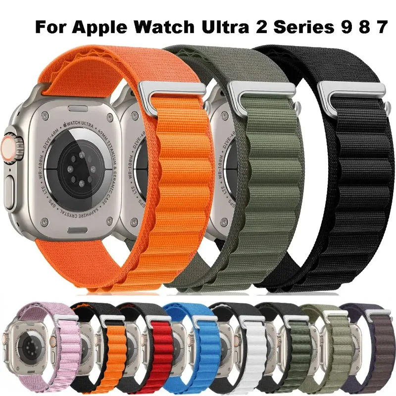 Correa Alpine Loop para Apple Watch Series 10, 46mm, 9, 8 SE, 49mm, 45mm, 41mm, 44mm, 40mm, 42mm, 38mm, pulsera de nailon iWatch Ultra 2 - imagen 2