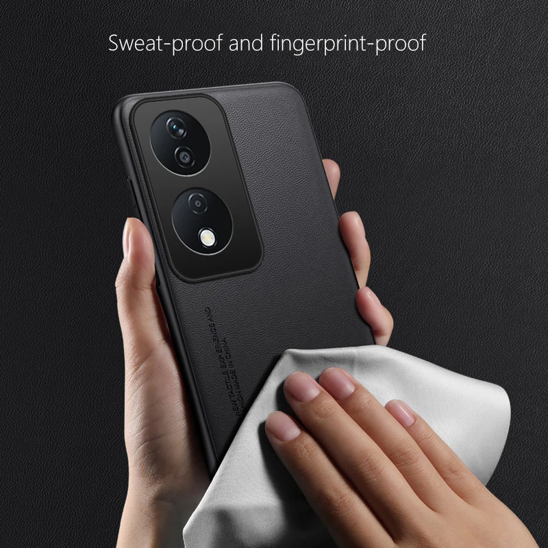 Funda de cuero para Huawei Honor X7b, cubierta protectora de silicona esmerilada de fibra de carbono para teléfono Honor X7b, CLK-LX1 CLK-LX2 - imagen 4