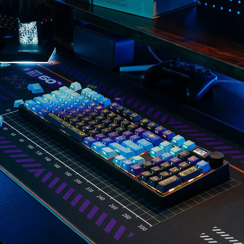 Star Moon Priest Keycaps Mirana transparente PBT tallado lateral Keycap Dye-Sub 130 teclas OEM perfil teclas Teclado mecánico - imagen 3