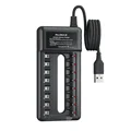 Black 8 slots USB