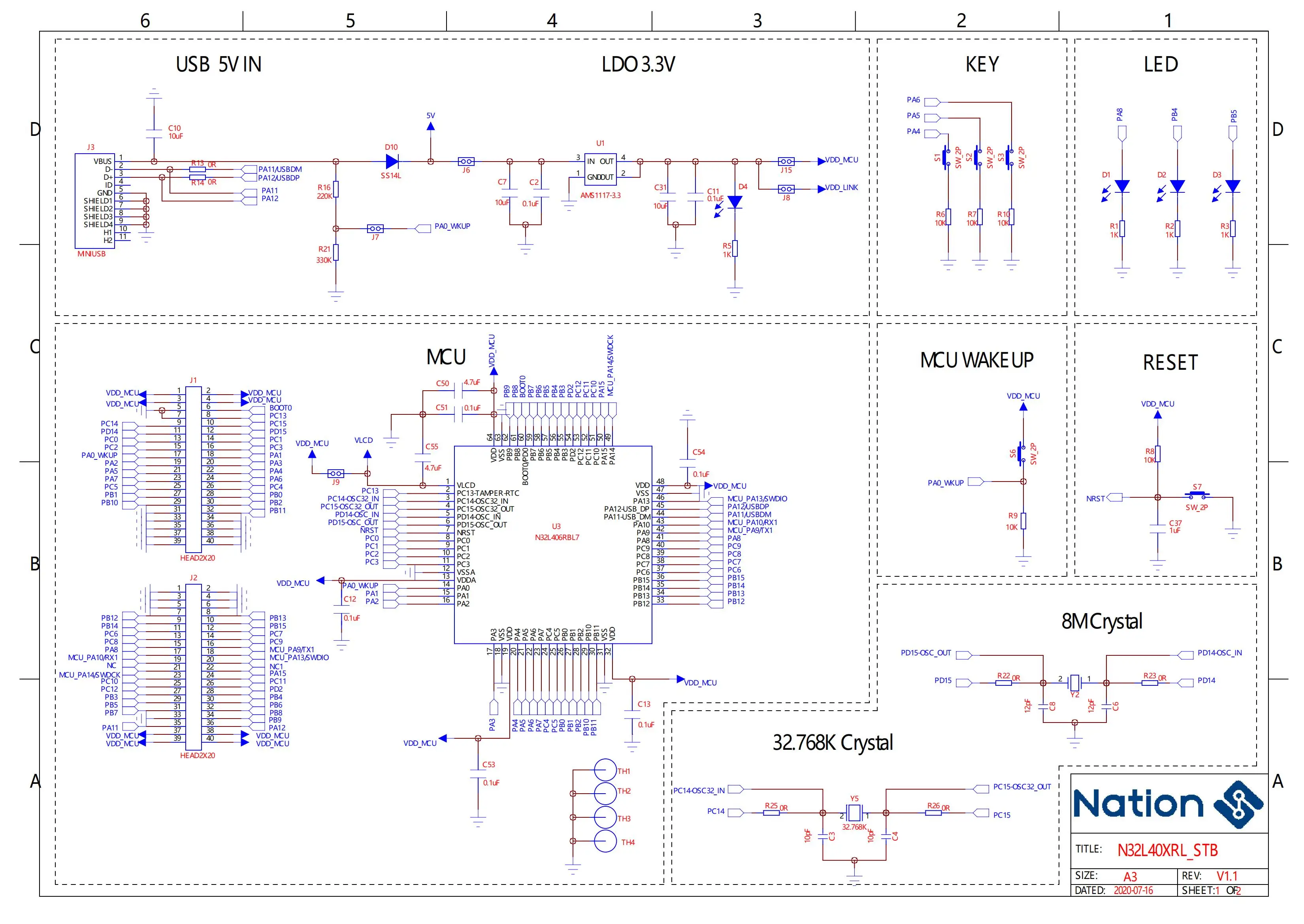 Placa de desarrollo N32L40XRL-STB N32L406RBL7 MCU, depurador en circuito, ns-link - imagen 4