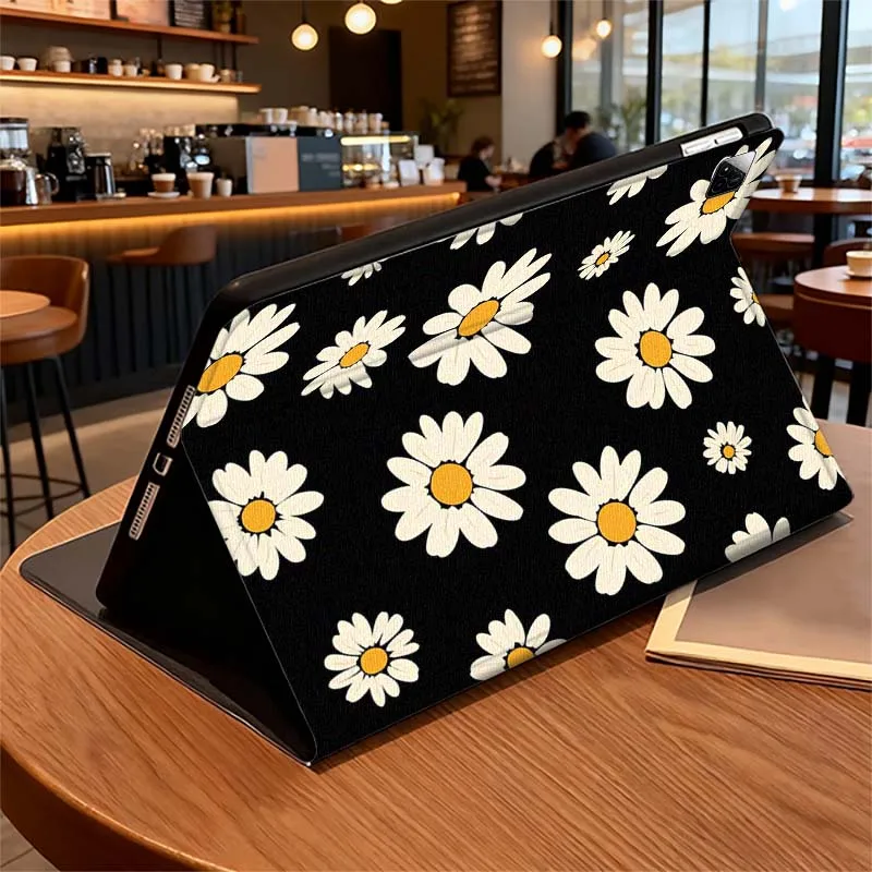 Arte Retro crisantemo rosa para Xiaomi Redmi Mi Pad 2 4 5 6 6s 7 8 11 12,5 12,4 11,2 8,7 SE Pro Plus Max funda para tableta - imagen 3