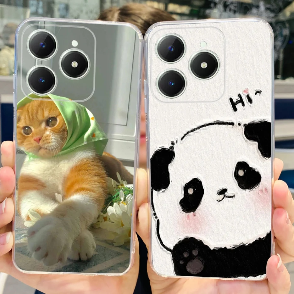 Funda de teléfono para Realme C61 RMX3939, carcasa delgada y suave con dibujos de Panda, para Realme C63 C 61 RealmeC61 RealmeC63 - imagen 5