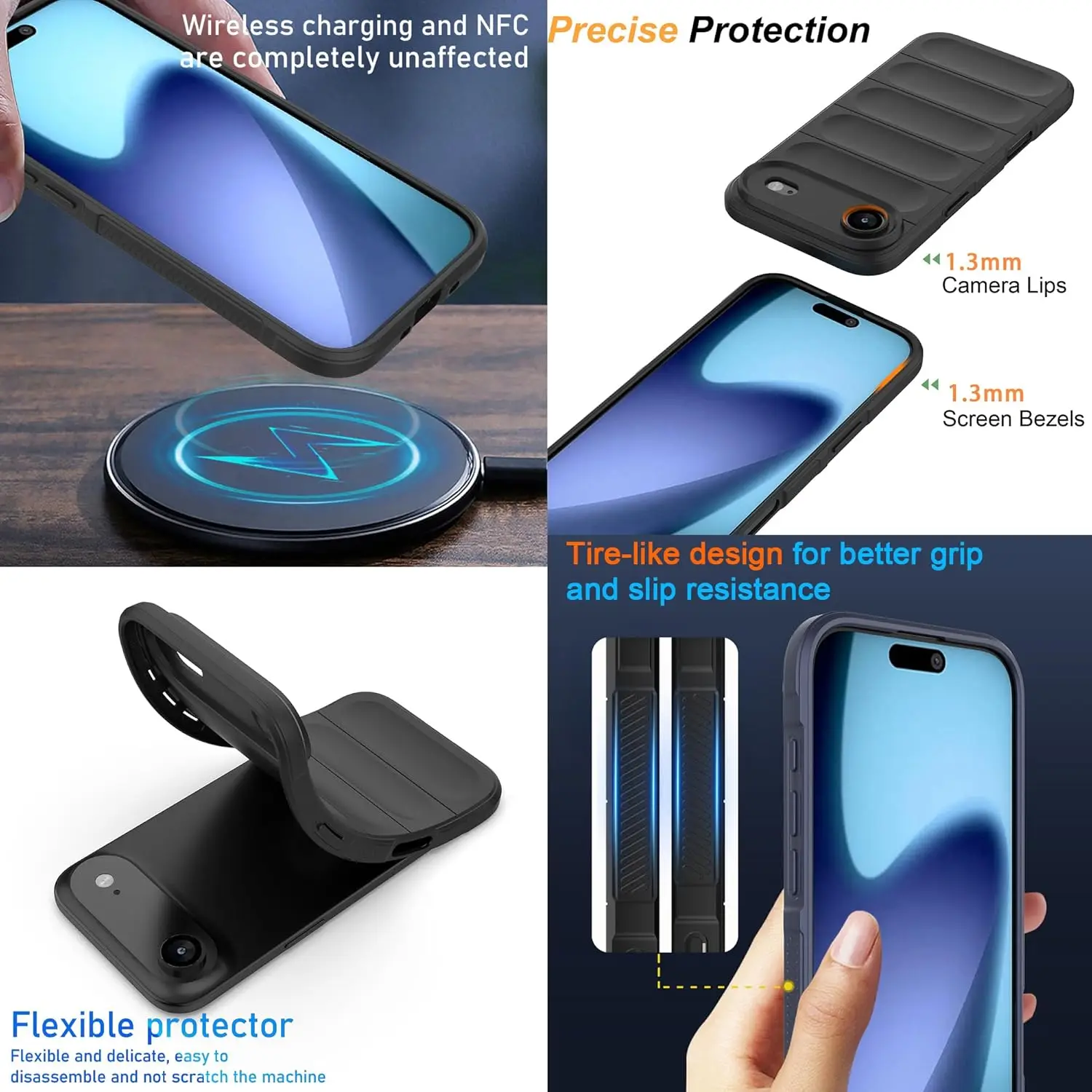 Funda de silicona Flexible con sensación de piel suave para Apple iPhone 17 Air 17 Pro Max, funda protectora a prueba de golpes - imagen 4