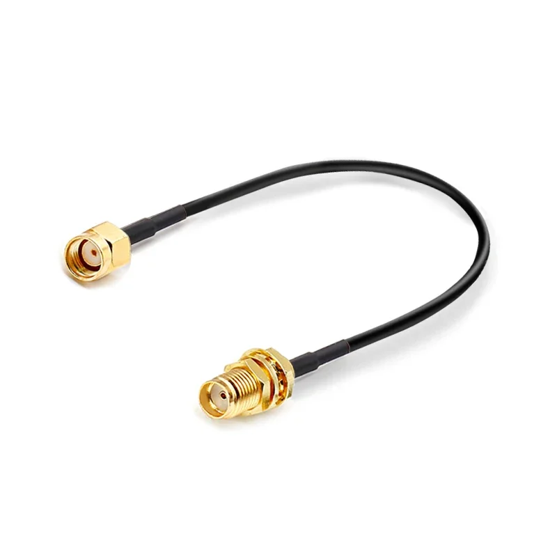 RP-SMA Connector Male to Female Extension Cable Copper Feeder Wire for Coax Coaxial WiFi Network Card RG174 GPRS Router Antenna - imagen 5