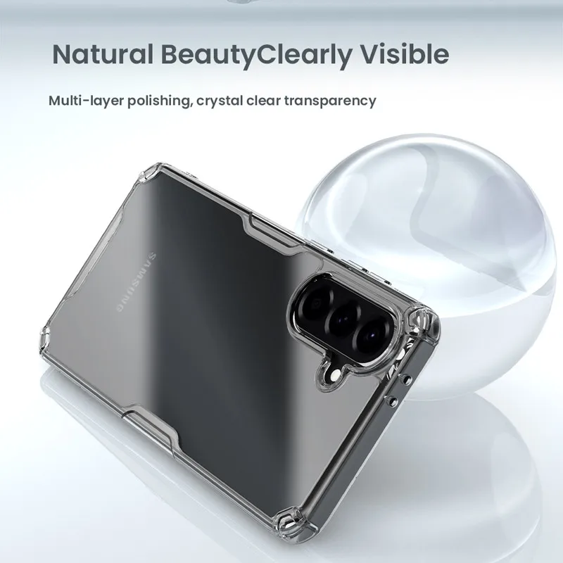 Para Samsung Galaxy A56 5G Funda NILLKIN Nature Pro PC dura a prueba de golpes + TPU contraportada transparente - imagen 2