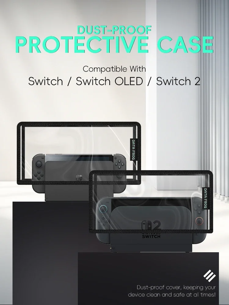 DATA FROG Cubierta antipolvo impermeable para consola Switch 2, funda protectora antiarañazos - imagen 2