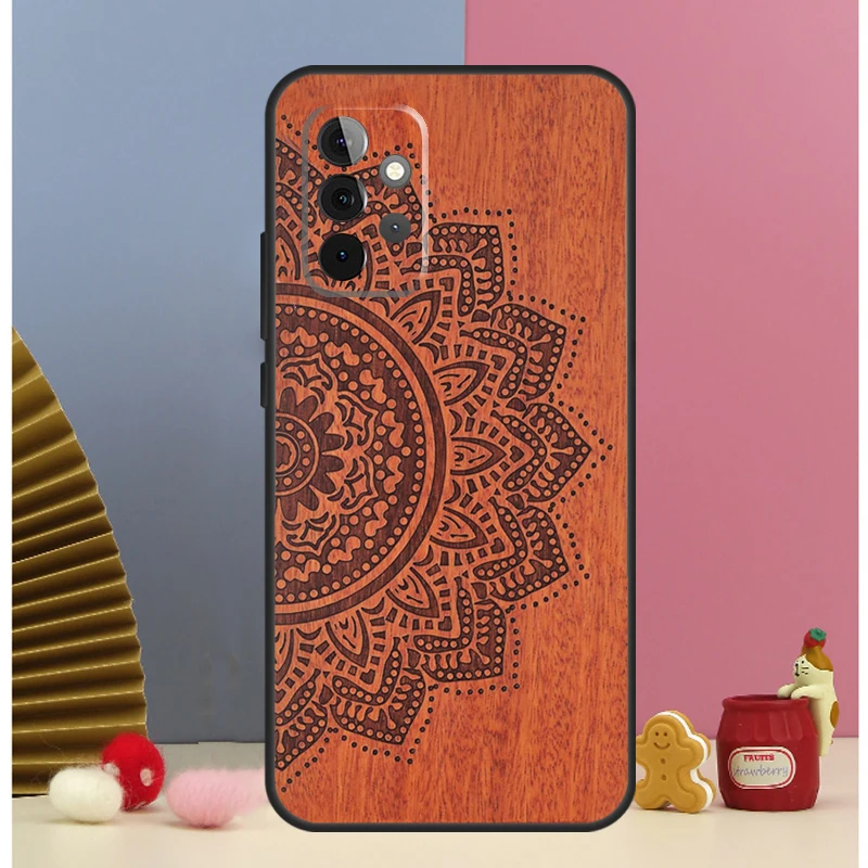 Funda Floral de madera Mandala para Samsung Galaxy A16 A26 A36 A56 A15 A17 A55 A35 A32 A52 A13 A33 A53 A14 A34 A54 A06 - imagen 2