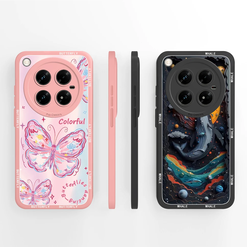 Para Infinix Zero 40 4G 5G cubierta de teléfono plantas simples carcasa a prueba de golpes para Infinix Zero40 suave suave suave cubierta de parachoques de silicona líquida - imagen 2