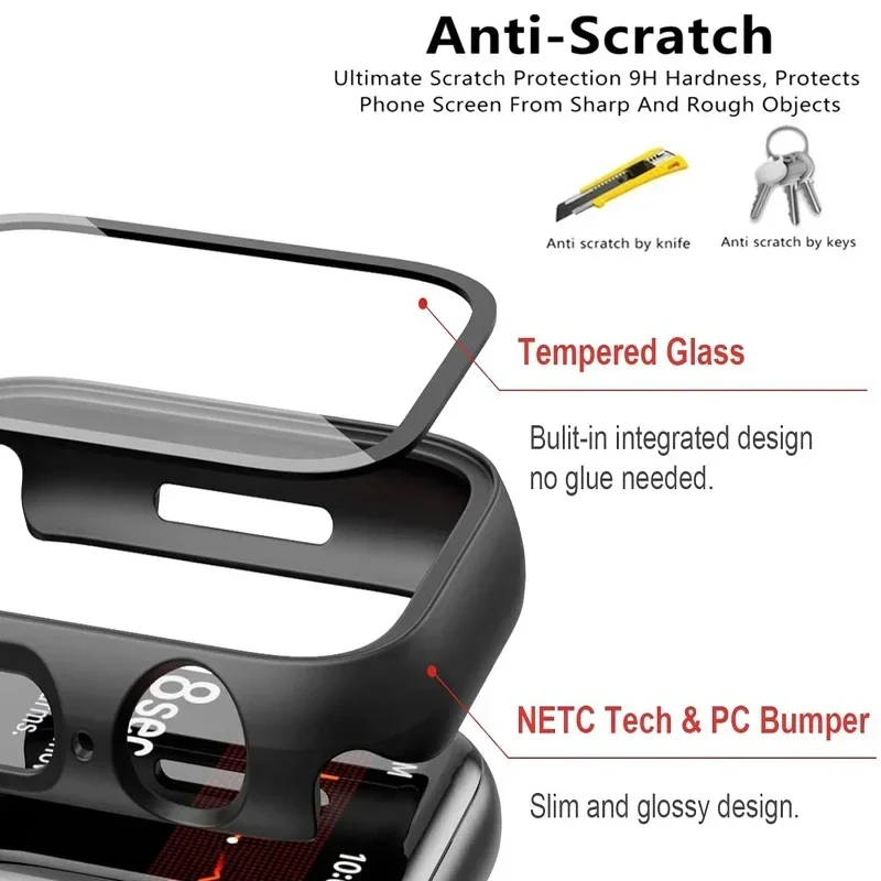 Funda para Huawei Watch Fit 3, accesorios, marco de parachoques de PC integral, cubierta protectora de pantalla de vidrio templado, correa HUAWEI fit 3 - imagen 4