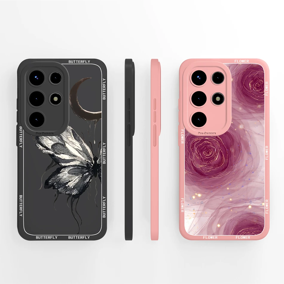 Para itel Super 26 Ultra Funda de lujo mariposa suave silicona líquida Funda de teléfono de alta calidad para itel S26 parachoques ultraligero - imagen 2