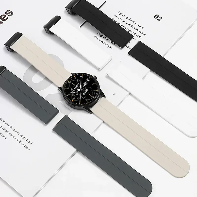 Banda magnética de silicona de 22mm para Zeblaze Stratos 4 3 2 Ultra Correa deportiva para Zeblaze Vibe 7 Pro 7 Lite/GTS 3 GTR 3 Pro Btalk 3 - imagen 3