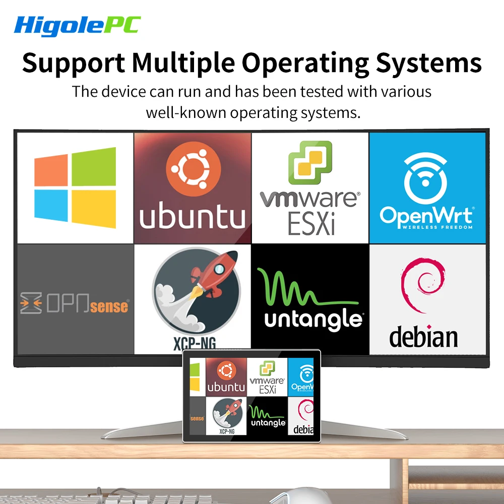 Higole F9B Pro 7 ''Mini PC Intel N95 Windows 11 WiFi5 16G 512G 5000mAh Dual 2.5G LAN 4K ranura SIM portátil PC de escritorio Mini ordenador - imagen 5