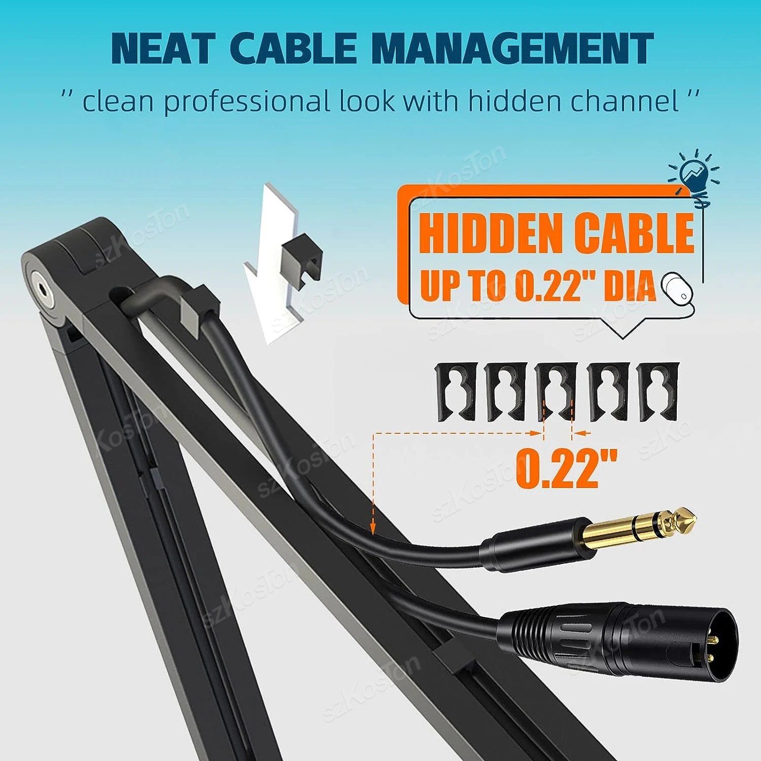 Soporte de micrófono de Metal ajustable para transmisión de juegos, micrófono condensador USB, suspensión, brazo de tijera para A8 A6V K688 K669 K658 - imagen 5