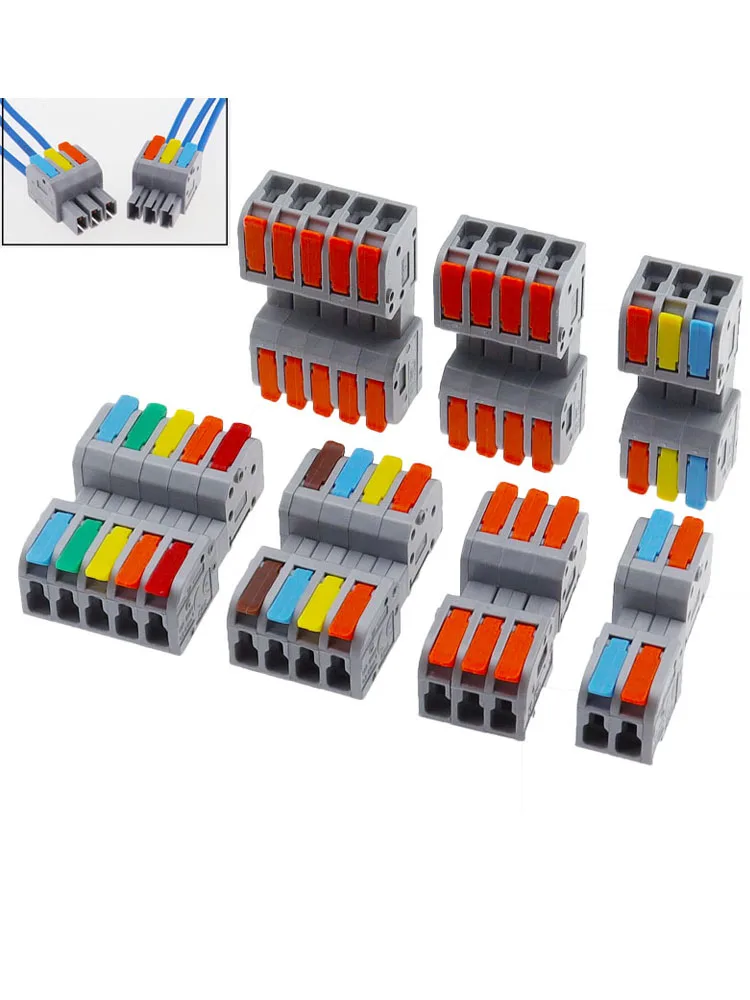 10PCS Docking Mini Quick Wire Connector Universal Compact Electrical Wiring Connectors Push-in Butt Conductor Terminal Block - imagen 3