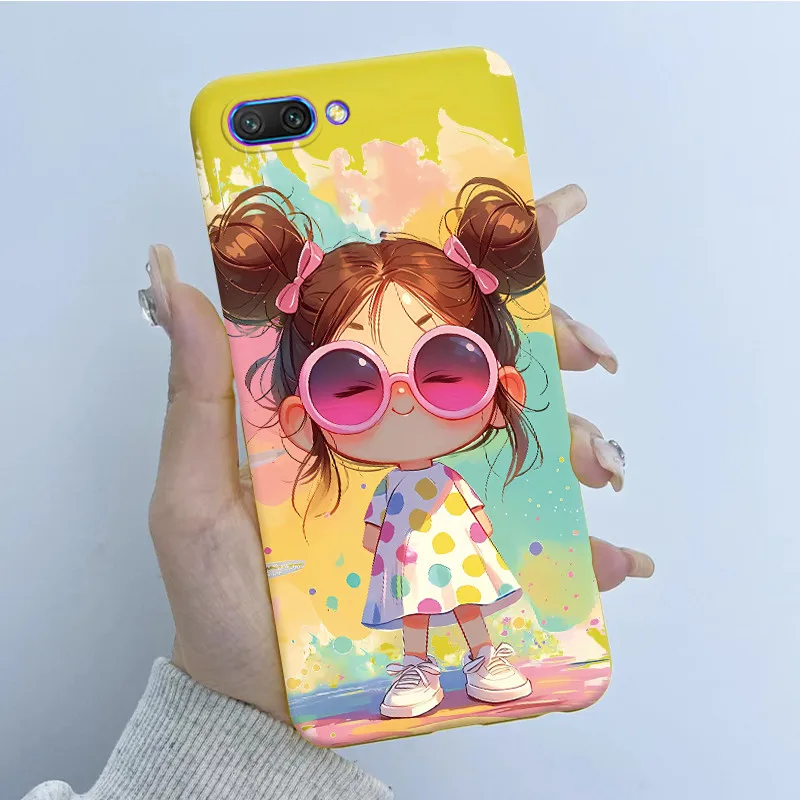 Para Huawei Honor 10 funda de teléfono diseño de niña flor carcasa trasera de silicona suave TPU para Honor 10 COL-L29 COL-L19 COL-AL10 cubiertas - imagen 2