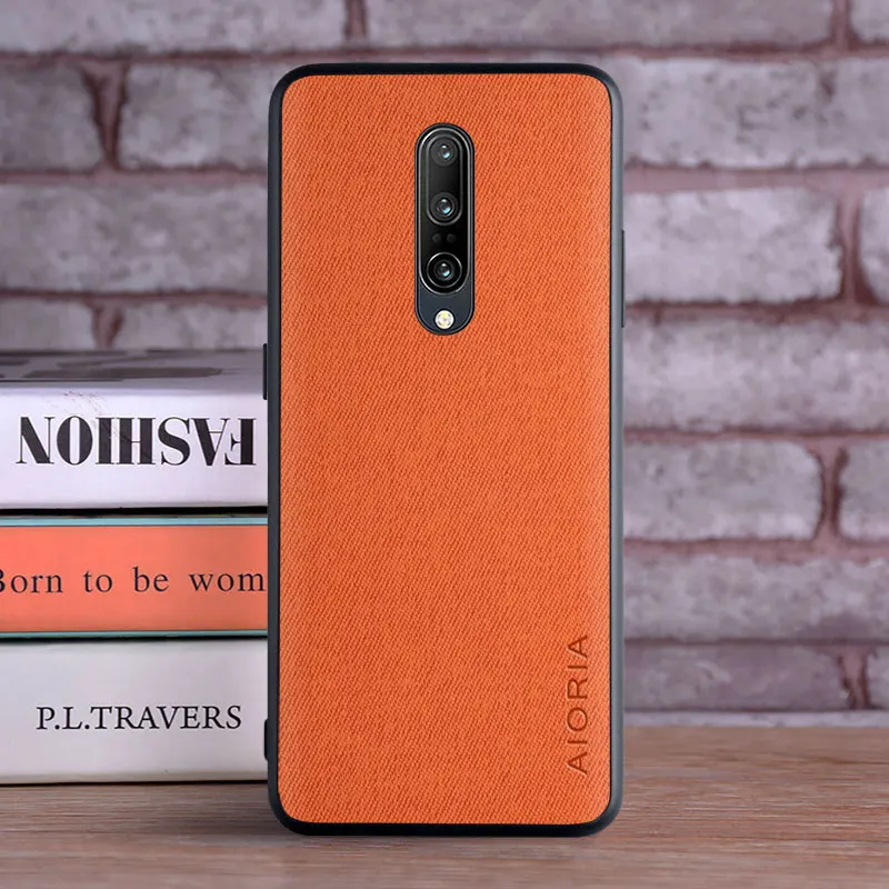 Funda OnePlus 7 Pro - Cuero textil, TPU suave y protección de cámara - imagen 2