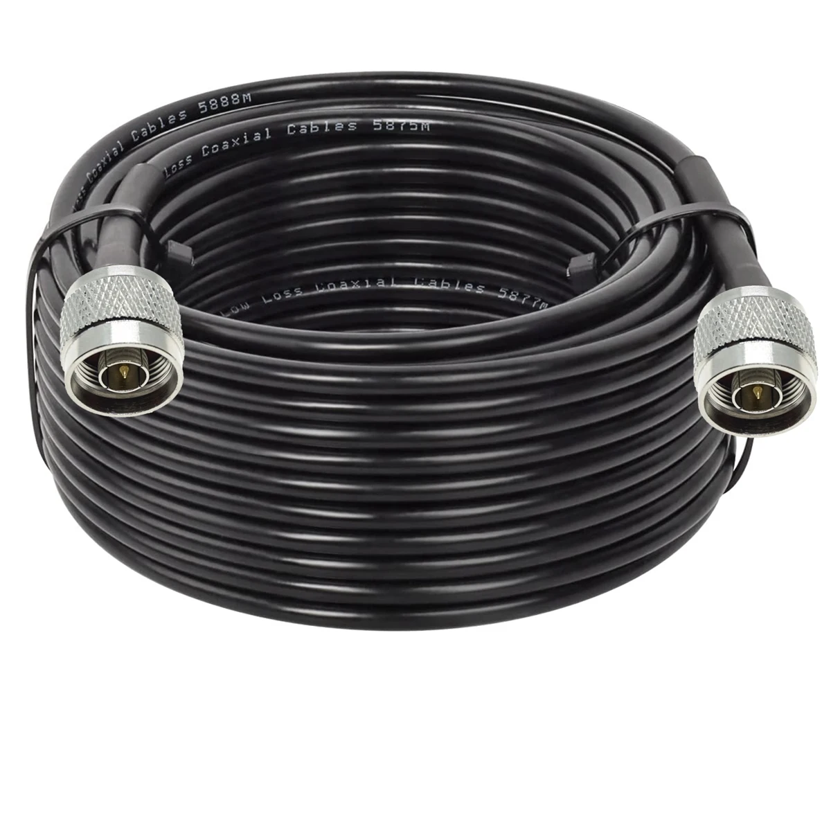 RG58 N tipo macho a N macho conector de engarzado lote RF Coaxial puente Pigtail 50ohm extensión de Cable 1M 2M 3M 5M 10M 20M