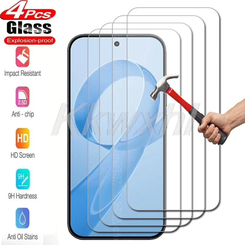 4 Uds para Xiaomi Redmi K90 Pro Max K80 K70 Ultra K70E K50 Gaming K20 Turbo 4 Pro 3 Protector de pantalla cubierta de película de vidrio templado