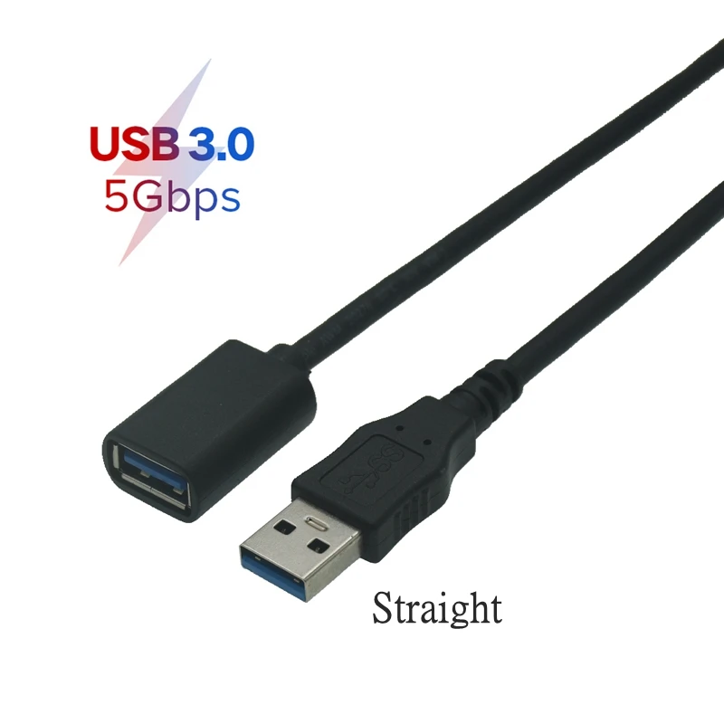 50cm USB 3,0 macho a USB 3,0 hembra Cable de extensión de 90 grados adaptador extensor transmisión rápida izquierda/derecha/arriba/abajo ángulo 30CM - imagen 2