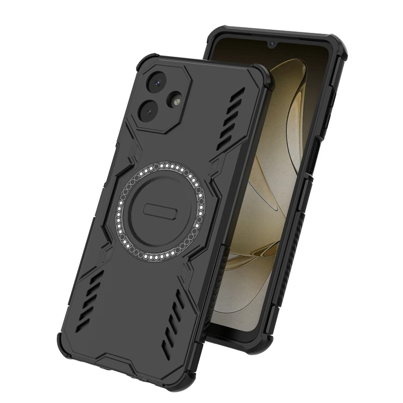 Funda de carga inalámbrica con anillo magnético para Samsung Galaxy A07, funda protectora de silicona esmerilada anticaída para PC, funda para Samsung A07 - imagen 4