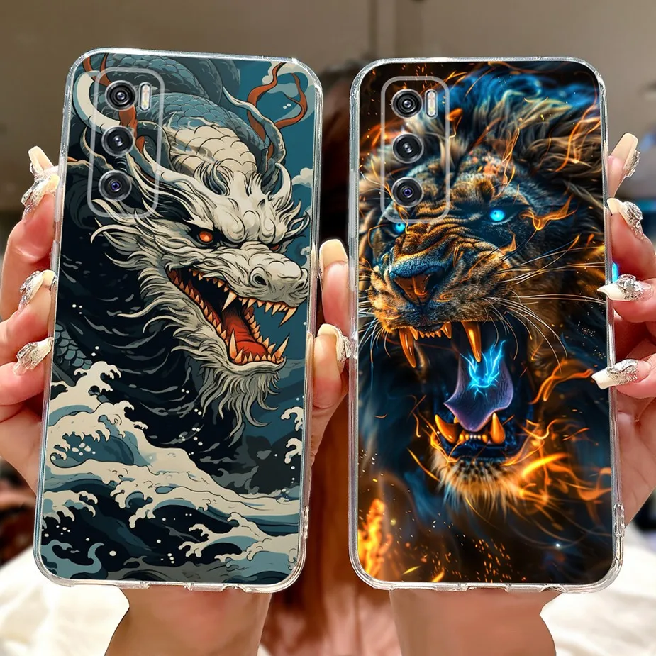 Para Vivo V20 SE funda V2022 V2023 lindo gato Lucky Koi cubierta pintada funda de silicona suave para Vivo V20 V2024 V2025 V 20 SE V20SE bolsas - imagen 3