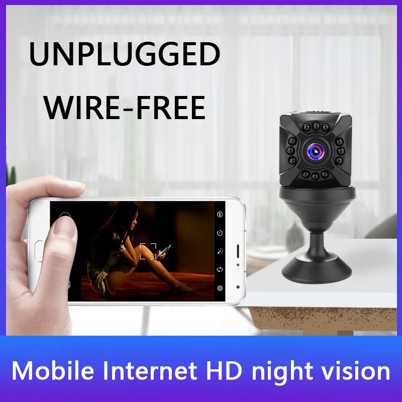 Cámara Full HD 1080P 4K Mini Hotspot WiFi Monitor remoto batería recargable detección de movimiento videocámara de protección de seguridad