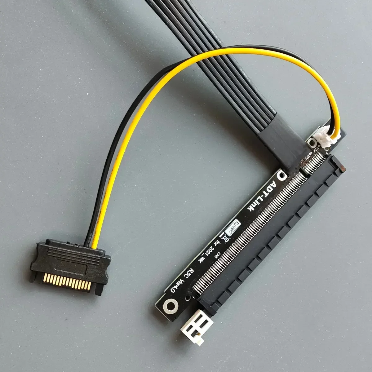 Tarjeta elevadora PCIe Gen4.0, adaptador de 1x a 16x, No necesita USB con Cable de alimentación, adaptador elevador PCI-E x1 x16 GPU WK para ordenador AMD Nvidia - imagen 5