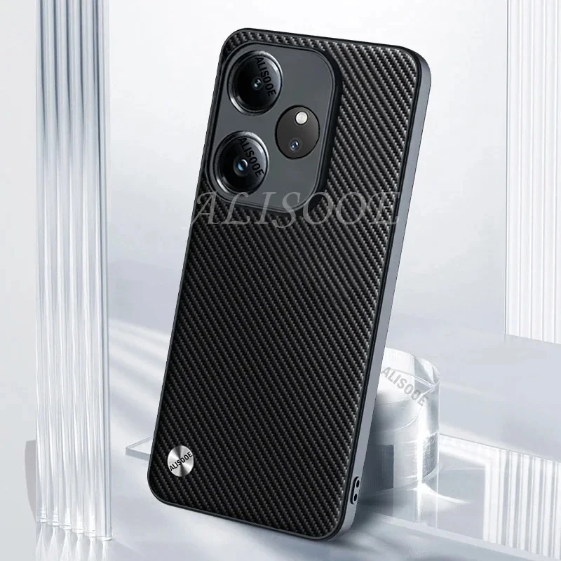 Para Realme GT 6 6T Neo 6 SE Funda de lujo con textura de fibra PU-Protección de cuero Capa Funda para Realme GT Neo 6 Funda a prueba de golpes - imagen 3