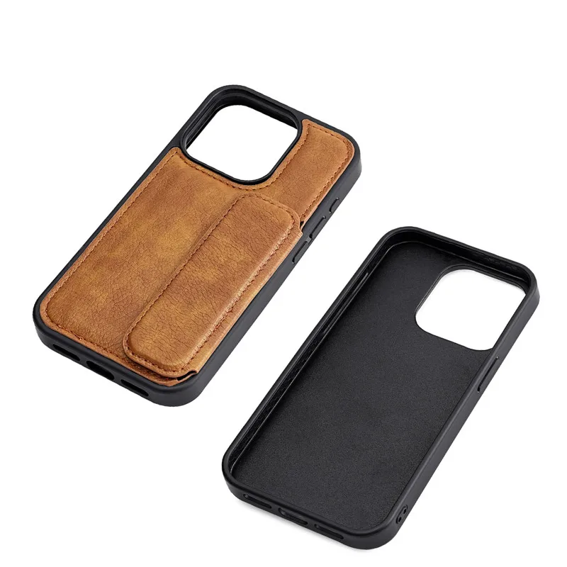 Para iPhone14 15 16 Pro Max, iPhone 14 13 funda ELVEV P08 serie Vintage PU cuero PC ranura para tarjeta cubierta de teléfono - imagen 3