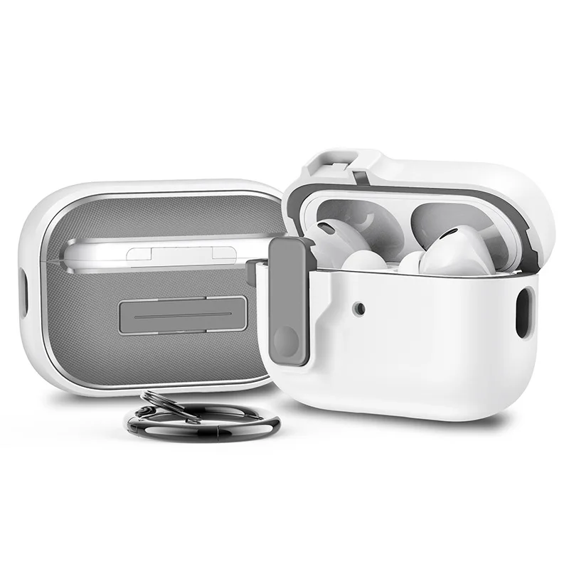 Para Airpods 4 3 Pro 2 1 funda a prueba de golpes cubierta protectora de bloqueo de seguridad para Airpods Pro 2 2a generación para AirPods 4 funda - imagen 3
