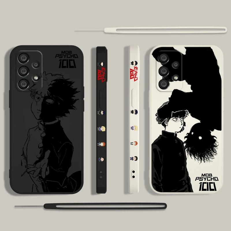 Funda de teléfono Mob Psycho 100 Shigeo Kageyama para Samsung, A55, A53, A33, A52, A32, A71, A51, A21S, A35, A25, 5G, cuerda líquida izquierda - imagen 2