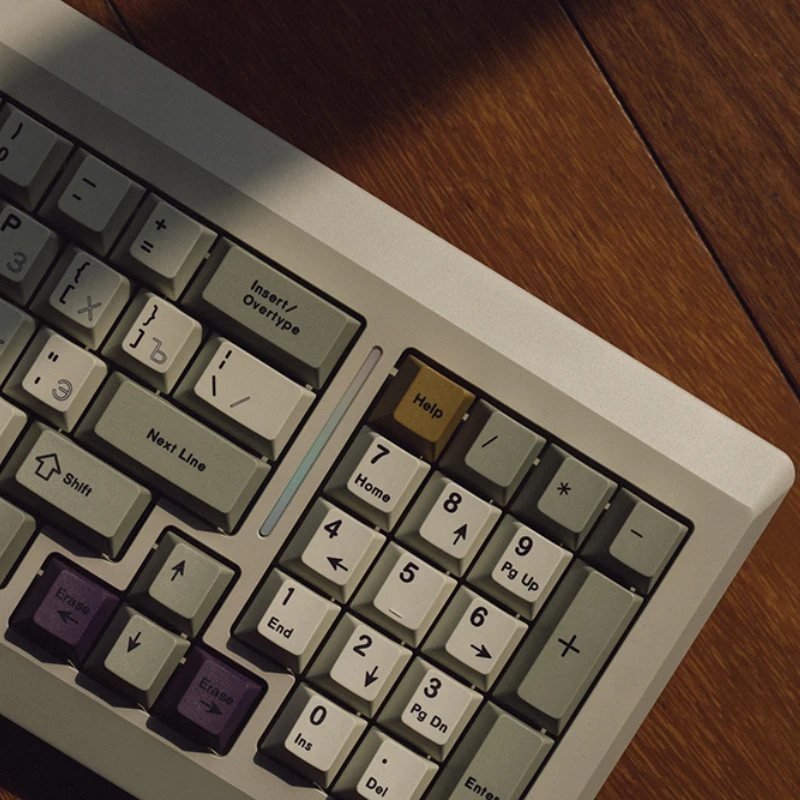 Juego de teclas rusas Vintage PBT, 155 teclas, tapa de teclado gris personalizada, perfil de cereza, teclas para juegos para teclado mecánico - imagen 5