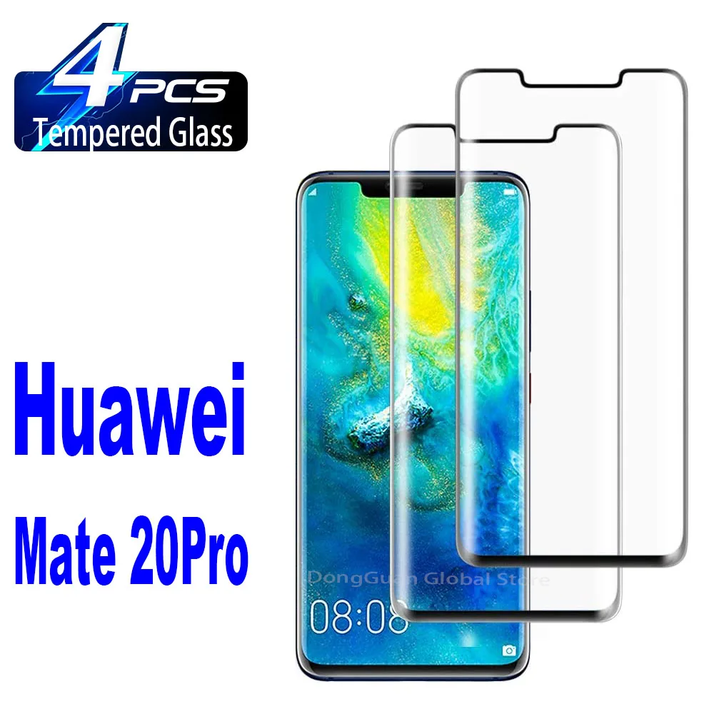 2/4 piezas de vidrio templado HD para Huawei Mate 20 Pro 9H protector de pantalla - imagen 2