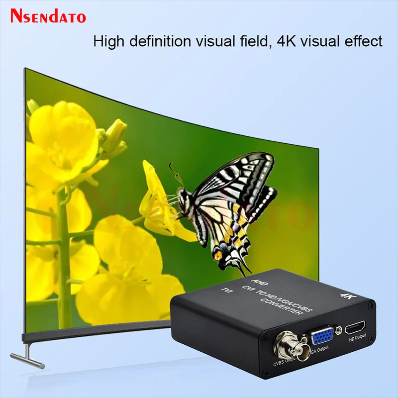 Convertidor 4K 8MP 3MP 5MP AHD CVI TVI a HDMI compatible/CVBS/VGA adaptador convertidor de vídeo de cámara Full HD con salida de bucle para CCTV - imagen 5