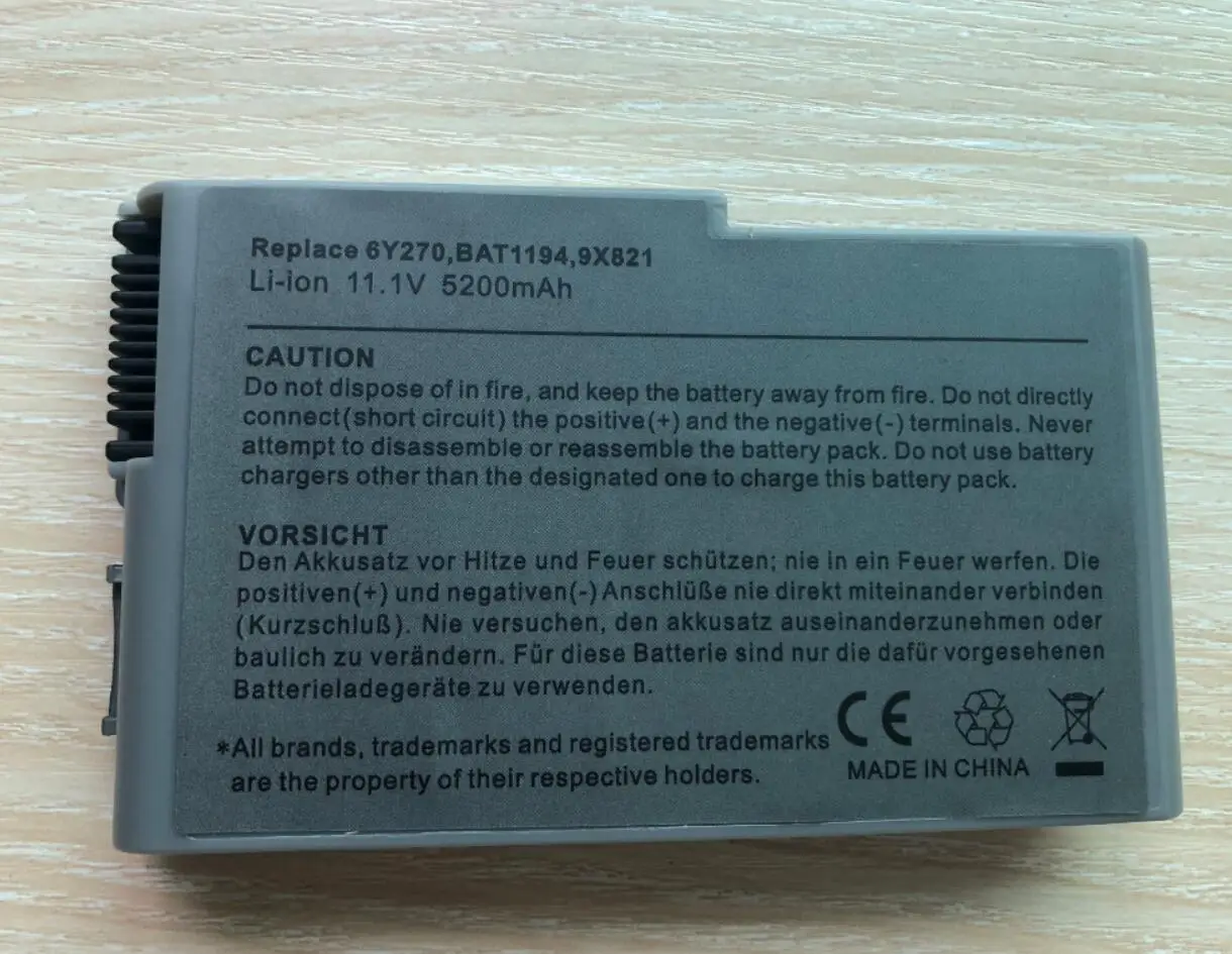 Batterie d'ordinateur portable pour Dell Latitude D500 Daffair Douvriers D520 D530 Dfemelle D610, pour Precision M20 C1295 M9014 U1544 W1605 Y1338 - imagen 2