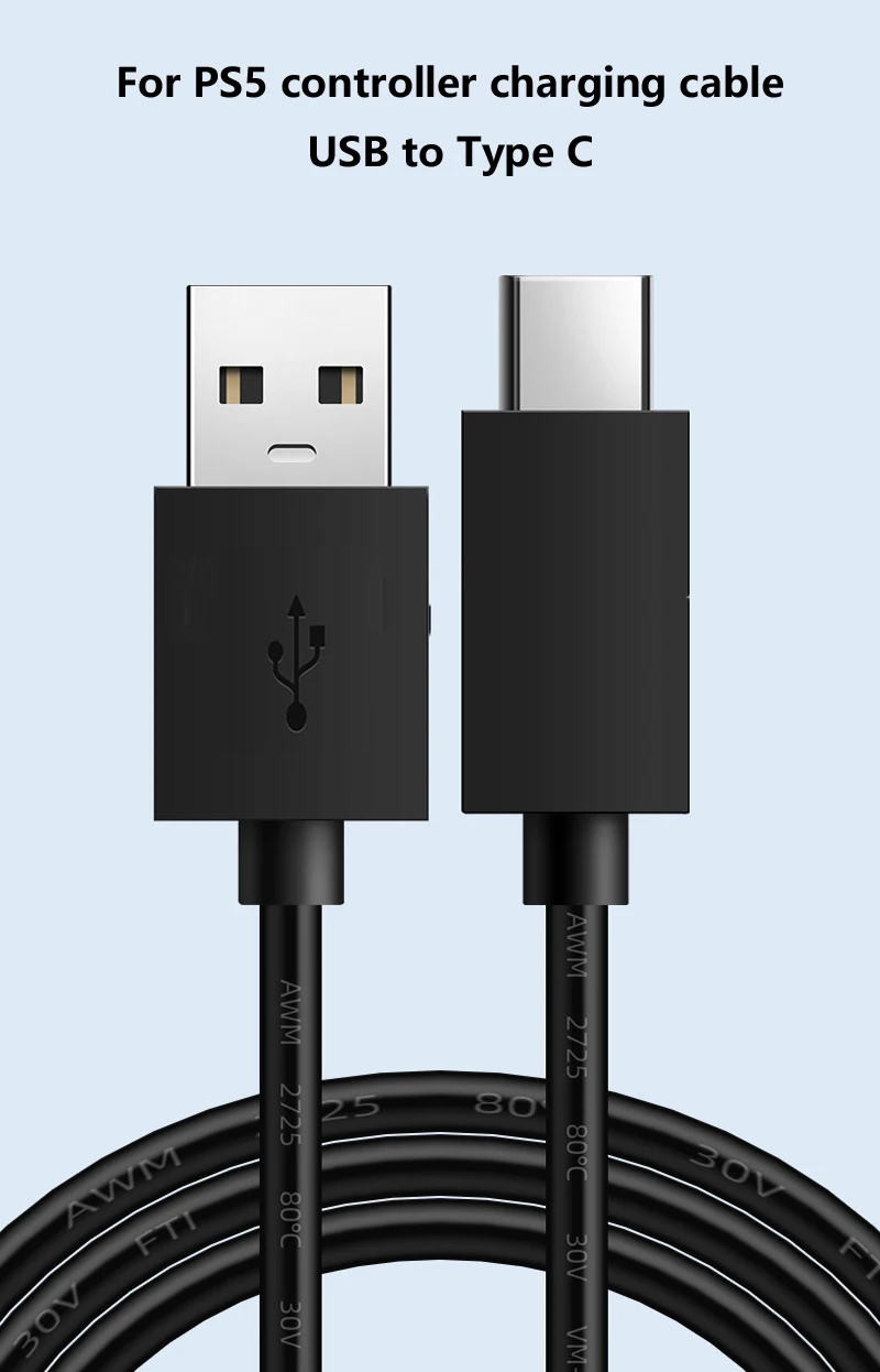 Cable de carga de 1,5 m para mando de PS5, accesorio de reparación para mando de Playstation 5 - imagen 4