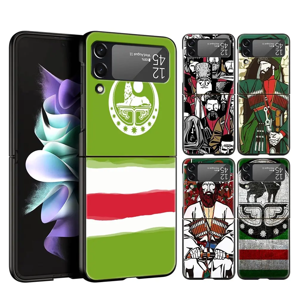 Funda de teléfono para Samsung Galaxy Z Flip 3, 4 y 5, carcasa protectora, plegable, negra