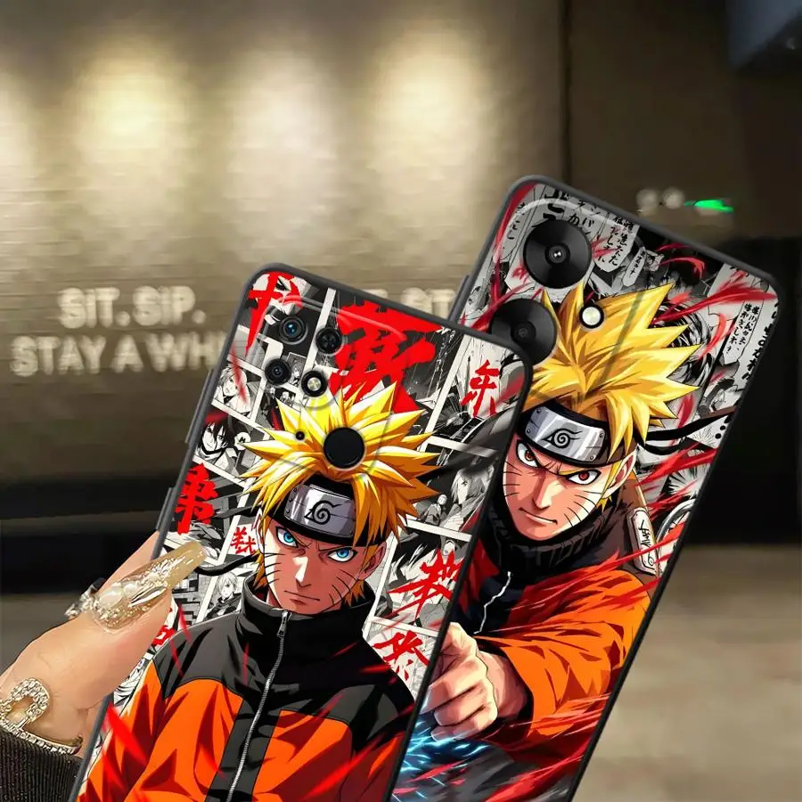 Cool Cartoon Sasuke negro suave funda de teléfono para Xiaomi Redmi 13C 10 12C A3 A1 A2 Plus A4 A5 14C K40 K80 Pro 9 - imagen 2