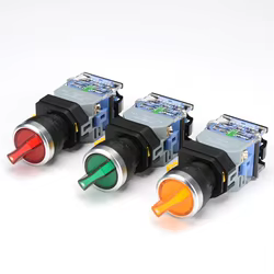 Pulsador LED giratorio con lámpara para panel, multicolor