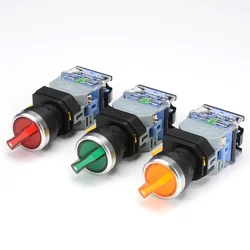 Pulsador LED giratorio con lámpara para panel, multicolor
