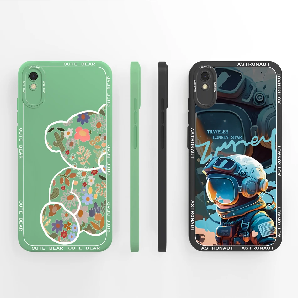Funda de silicona líquida para móvil, carcasa de protección completa para Redmi 9 9C 9A, Funda trasera antideslizante para Xiaomi Redmi9 9 A C