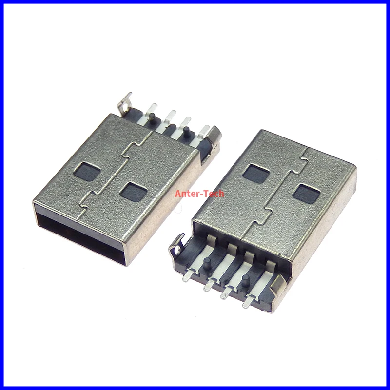 Conector USB 2,0 macho tipo A, conector PCB, 180 grados, SMT, AM, 4 pines, 10 unidades por lote - imagen 2