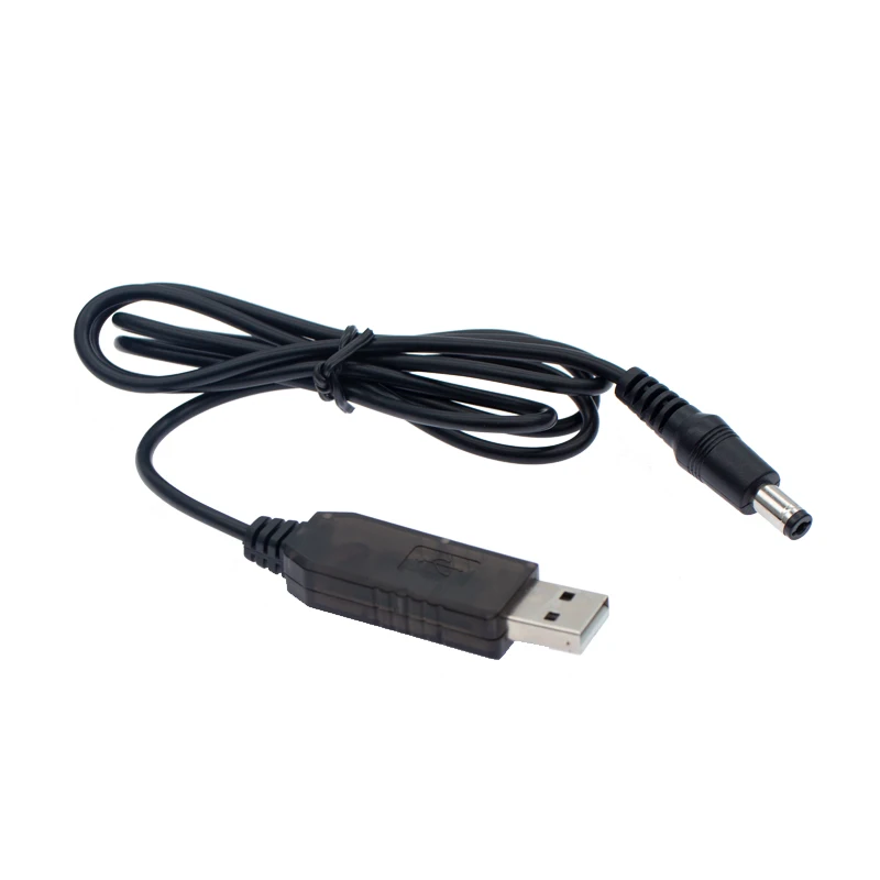 Línea de refuerzo de energía Usb con luz indicadora, módulo de aumento de CC de 5V a CC de 9V/12V, Cable adaptador convertidor Usb de 1M, enchufe de 2,1x5,5mm - imagen 5