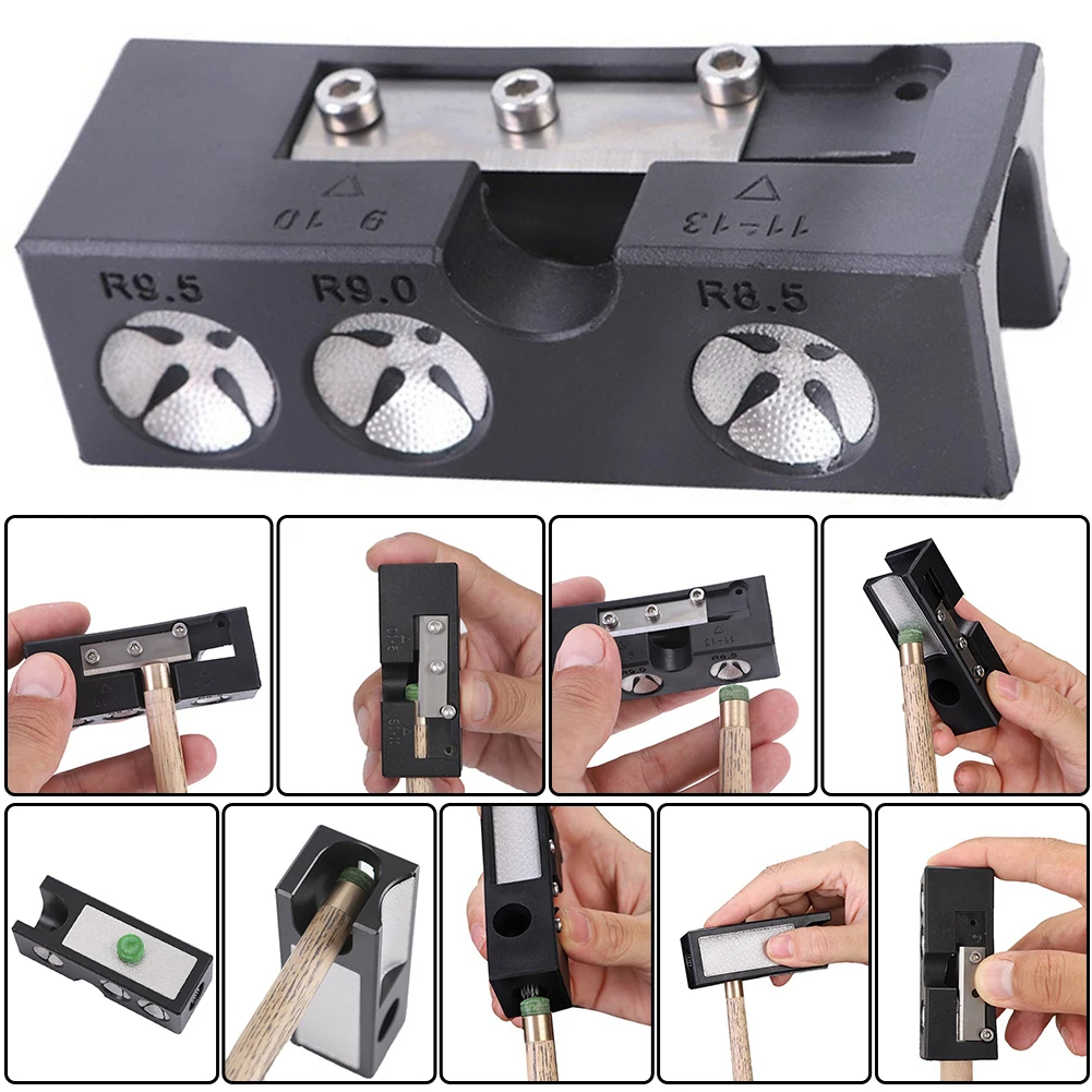 Herramienta de punta de taco de billar multifuncional 9 en 1, herramienta de reparación de Taco de billar, pulidor de arco, herramienta de reparación de varilla