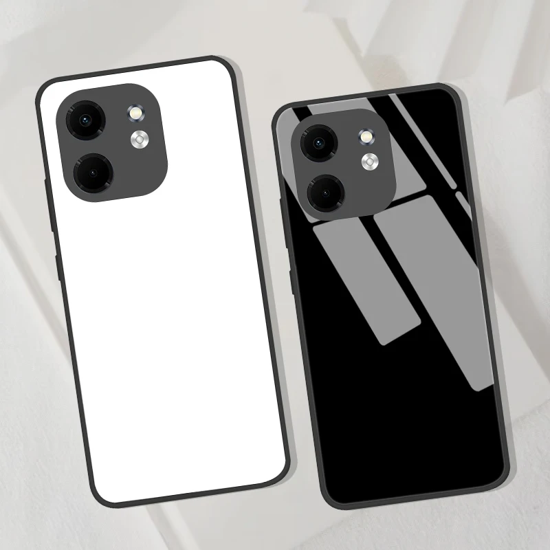 Para Infinix Smart 9 funda de vidrio templado para Infinix Smart 4 5 6 7 8 Pro Plus Smart9 carcasa trasera dura Fundas