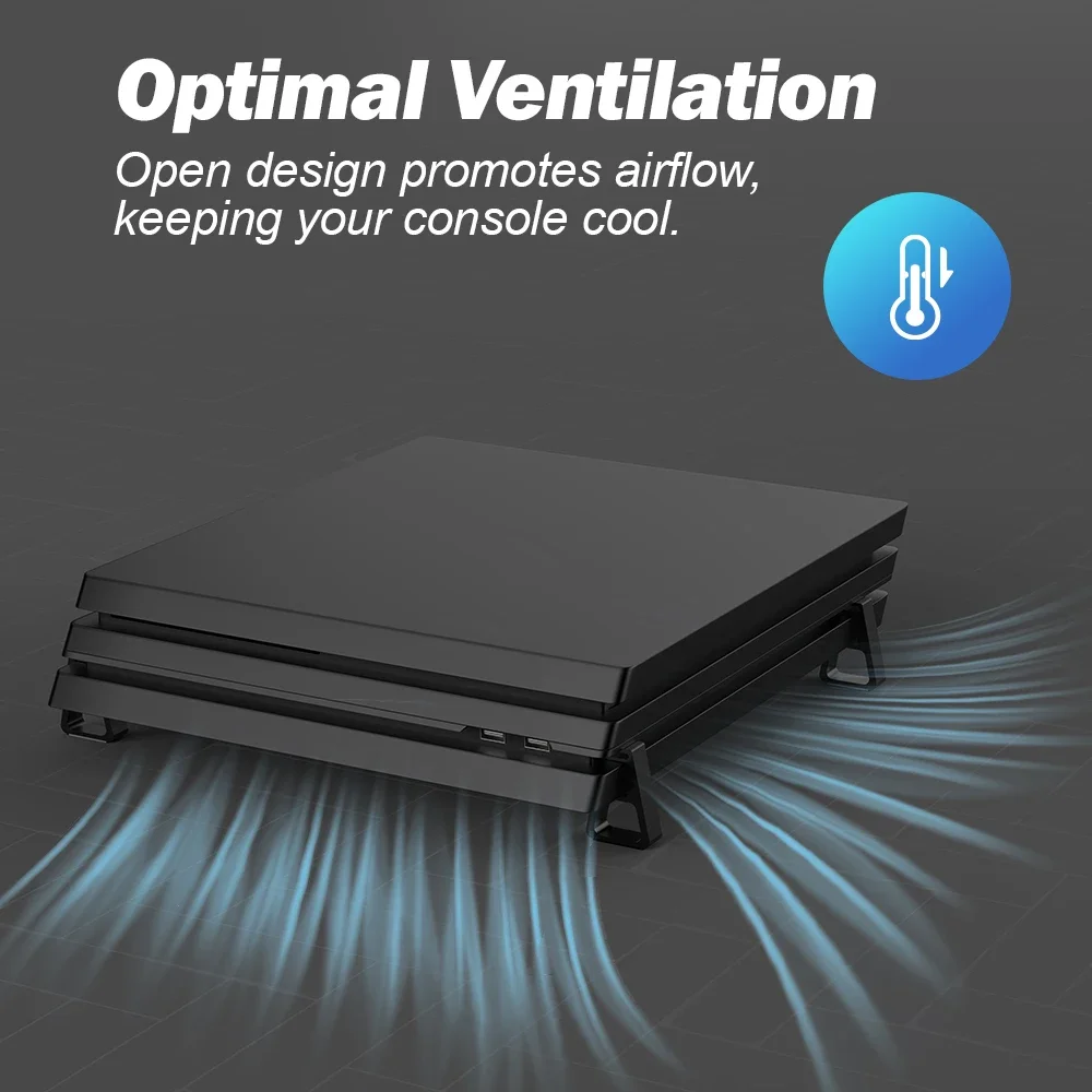 Soporte de versión Horizontal de refrigeración TECTINTER para accesorios de consola PS4 /Slim /Pro Base antideslizante soporte de montaje plano - imagen 4