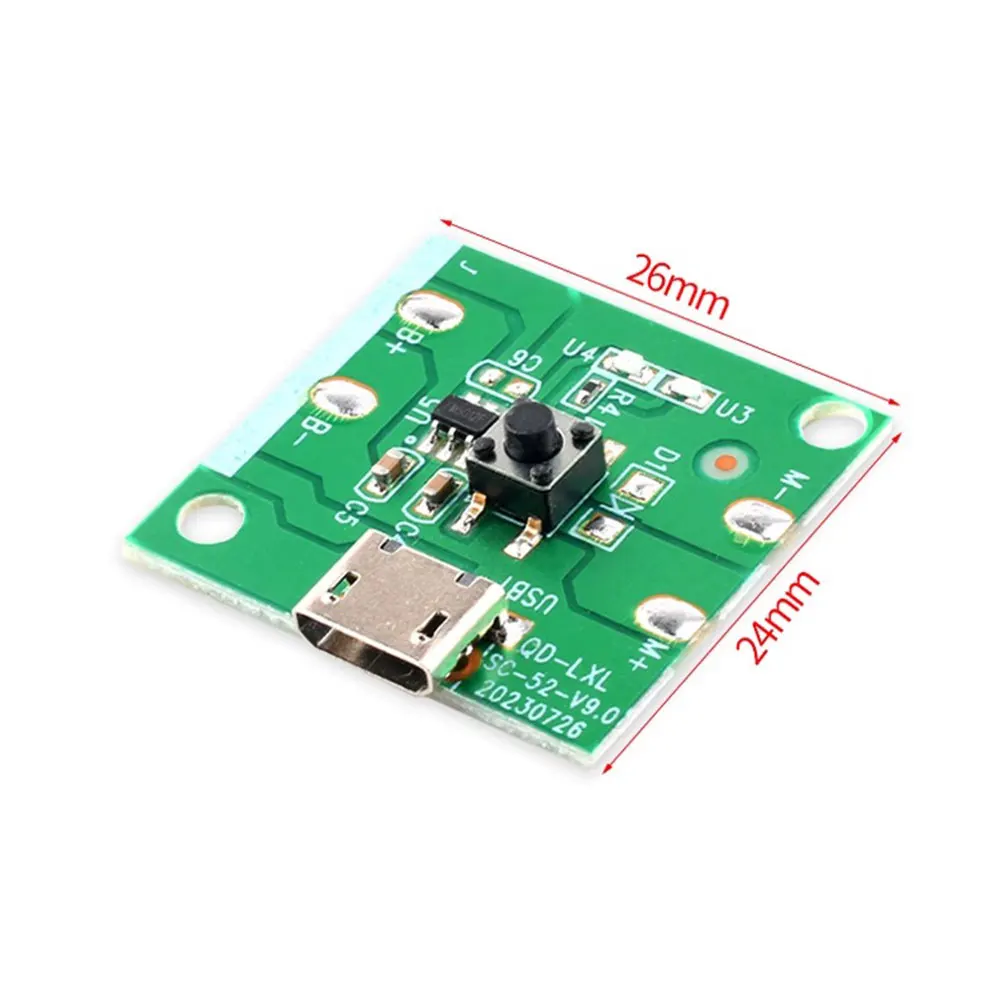 Placa de control de ventilador pequeño con carga USB, placa PCB universal a placa base, placa de ventilador móvil de mano, 1/5/10 Uds. - imagen 3