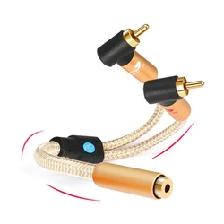 Cable Divisor 3,5mm Jack a Doble RCA Macho para Auriculares
