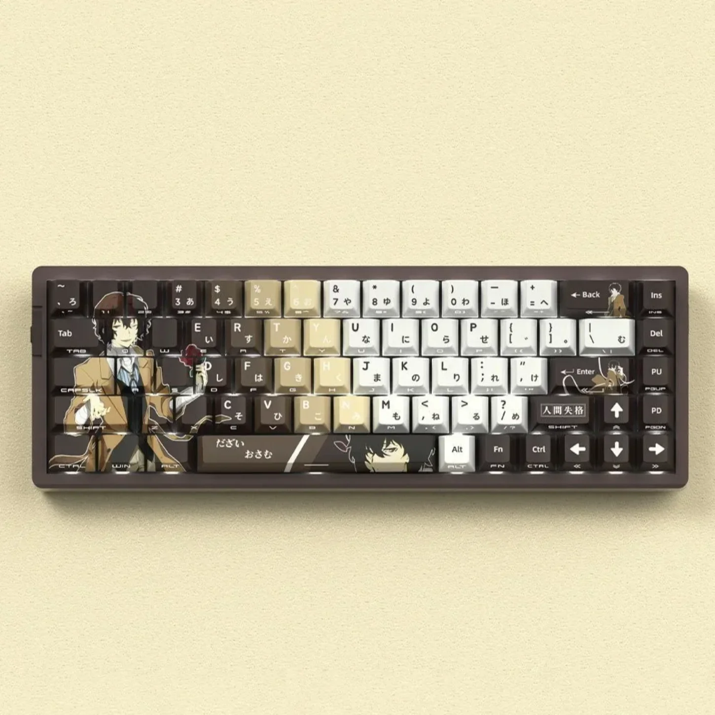 Juego de tapas de teclas con tema de Anime, 74 teclas PBT, lado de cereza tallado translúcido, adecuado para teclado mecánico personalizado - imagen 4